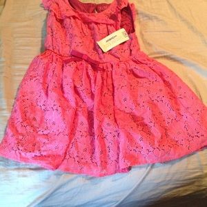 NWT osh kosh girls 5t pink frilly dress